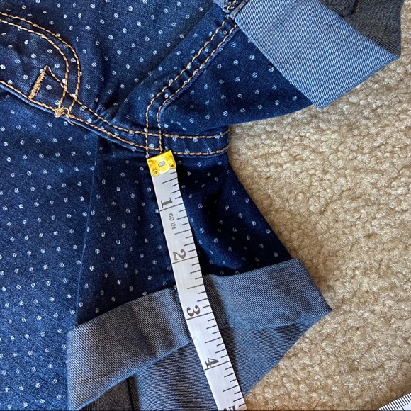 Vigoss Polka Dot Cuffed Denim Shorts - Picture 5 of 7